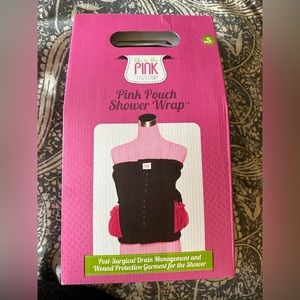 Life in the pink- Pink Pouch post surgical shower wrap.